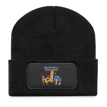 Géométrie prise en vie - Beanie recyclé à patch - noir - Devant