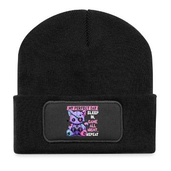 Pastel Goth Soft Goth Gaming Gamer - Recycelte Patch Beanie - Schwarz - Vorne