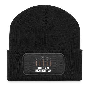 Leiter vom Rechenzentrum Gärtner Gärtnerin Garten - Recycelte Patch Beanie - Schwarz - Vorne