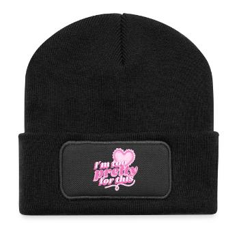 Pretty Ladies - Beanie recyclé à patch - noir - Devant