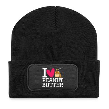 Peanut butter - Recycled Patch Beanie - black - Front
