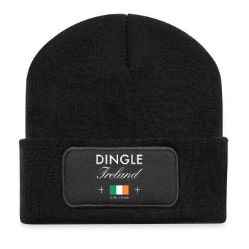 Dingle Ireland Coordinate Souvenir de voyage - Beanie recyclé à patch - noir - Devant