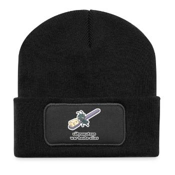 zähneputzen war heute alles – Ameise Meme - Recycelte Patch Beanie - Schwarz - Vorne
