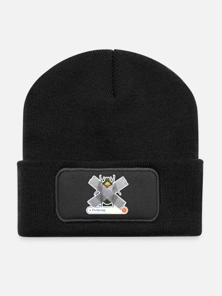 NOAI-Bug - Recycelte Patch Beanie - Schwarz
