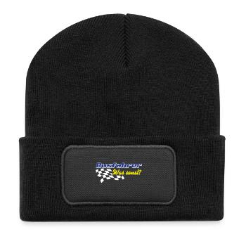 Busfahrer Bus Omnibus , Busfahrer was sonst (25) - Recycelte Patch Beanie - Schwarz - Vorne