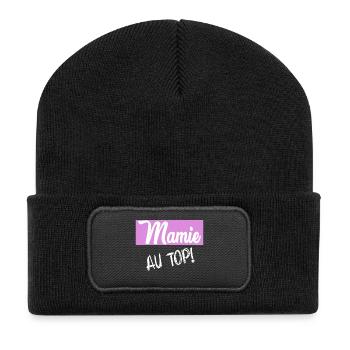 OMA. MUTTERTAG. ALLES GUTE ZUM GEBURTSTAG OMA. ICH LIEBE DICH - Recycelte Patch Beanie - Schwarz - Vorne