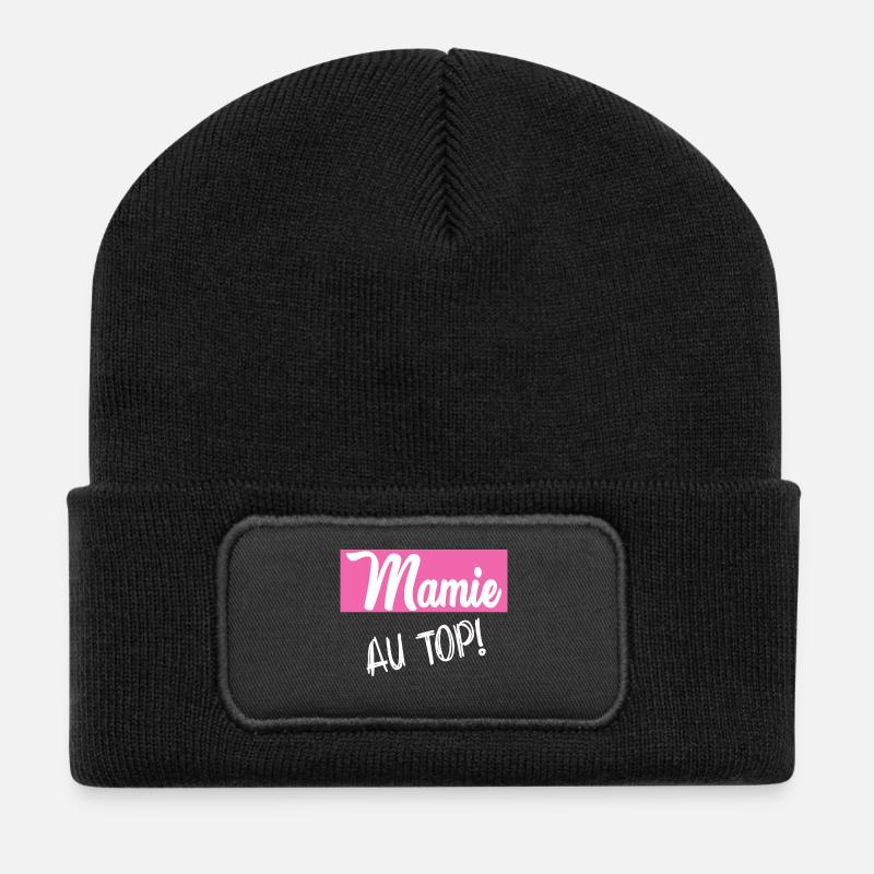 OMA. OMA. MUTTERTAG. ALLES GUTE ZUM GEBURTSTAG - Recycelte Patch Beanie - Schwarz