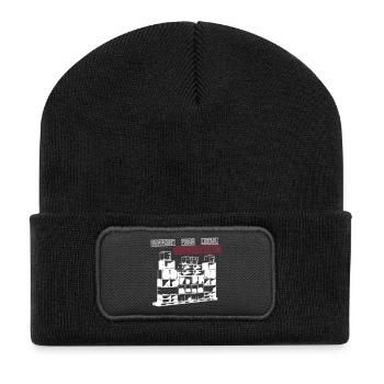 SUPPORT YOUR LOCAL SOUNDSYSTEM - Recycelte Patch Beanie - Schwarz - Vorne