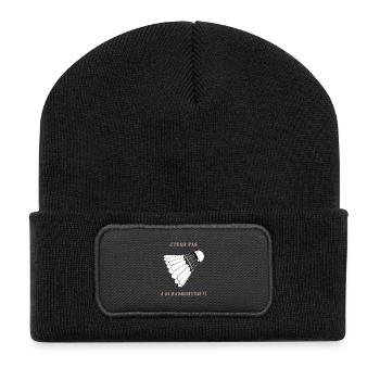 J’peux pas j’ai badminton - Beanie recyclé à patch - noir - Devant