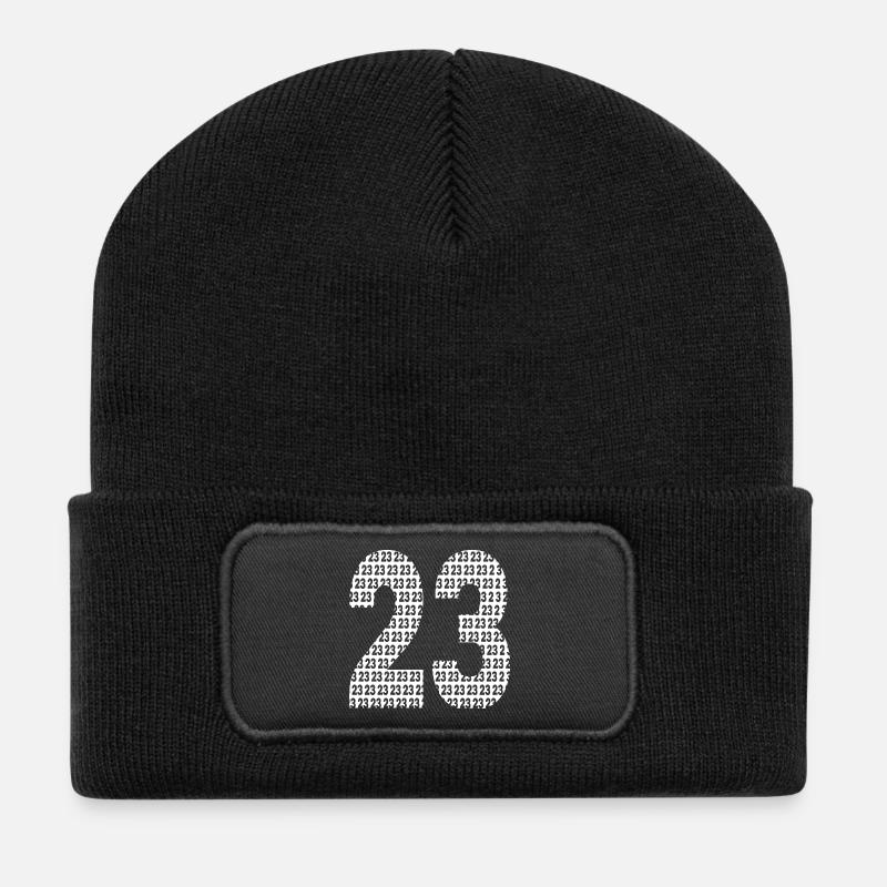 23 Tekno 23 - Recycelte Patch Beanie - Schwarz
