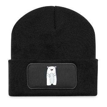 Polar Bear - Beanie recyclé à patch - noir - Devant