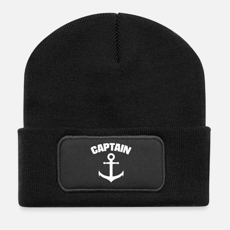 CAPTAIN ANCHOR SHIRT - Recycelte Patch Beanie - Schwarz
