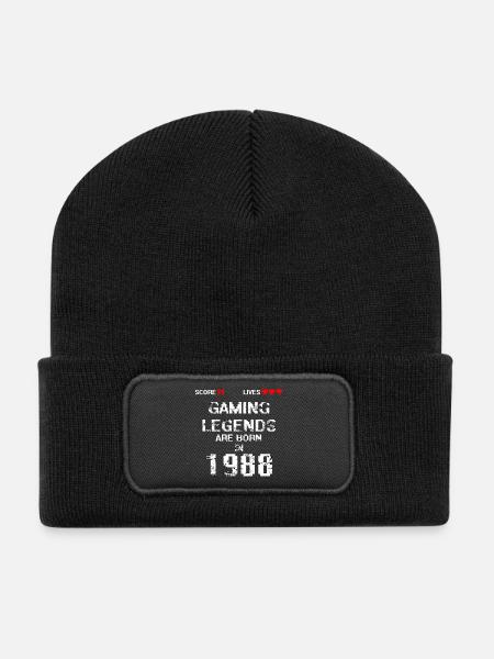 Gaming legend 1988 - Recycelte Patch Beanie - Schwarz
