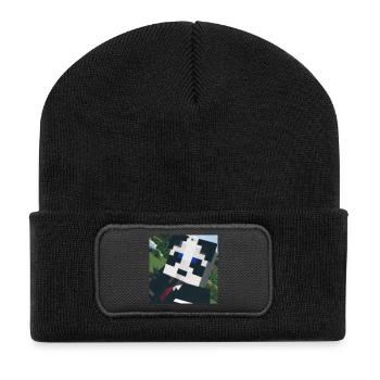Panda Gamer - Recycled Patch Beanie - black - Front