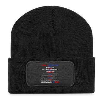 IHR FREUNDLICHER LKW FAHRER - Recycelte Patch Beanie - Schwarz - Vorne