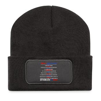 IHR FREUNDLICHER LKW FAHRER - Recycelte Patch Beanie - Dunkelgrau - Vorne