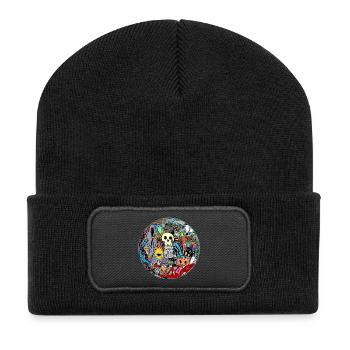 Halloween T-Shirt - Recycelte Patch Beanie - Schwarz - Vorne