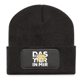 Raise the animal in me Faultier - Recycled Patch Beanie - dark grey - Front