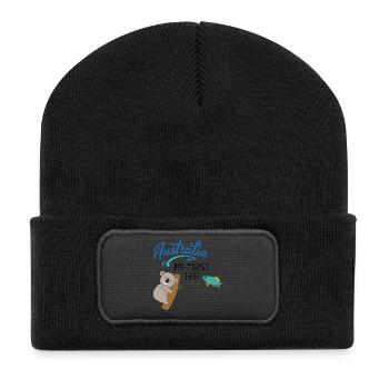 Australia - Recycled Patch Beanie - black - Front