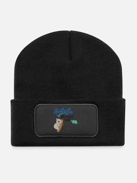 Australie - Beanie recyclé à patch - noir