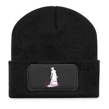 Team Braut - Junggesellinnenabschied JGA Feier - Recycelte Patch Beanie - Schwarz - Vorne