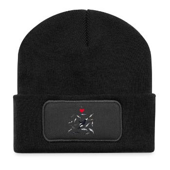 I love dolphins - I love dolphins - Dauphins - Recycled Patch Beanie - black - Front