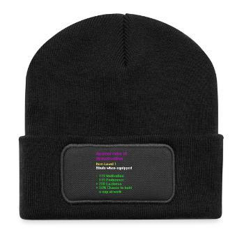 Robe der Demotivation - Recycelte Patch Beanie - Schwarz - Vorne