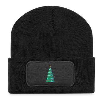 Noël - Beanie recyclé à patch - noir - Devant