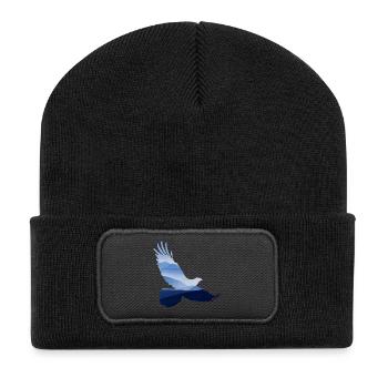 ADLER motif design gift idea birthday style - Recycled Patch Beanie - black - Front