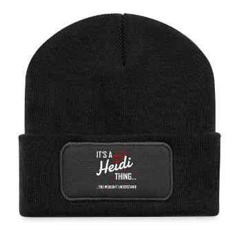 Il est une chose Heidi tu ne comprendrais pas! nom - Beanie recyclé à patch - noir - Devant