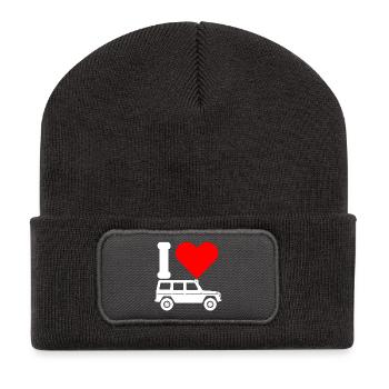 J'adore SUV 4x4 toutes roues motrices 4 roues motrices Offroad - Beanie recyclé à patch - charbon - Devant