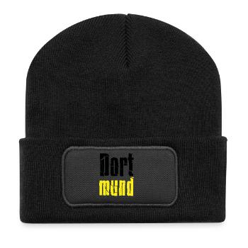 Dortmund - Recycelte Patch Beanie - Schwarz - Vorne