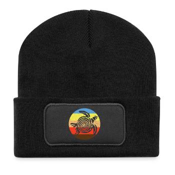 Barbudan Turtle Retro - Recycled Patch Beanie - black - Front