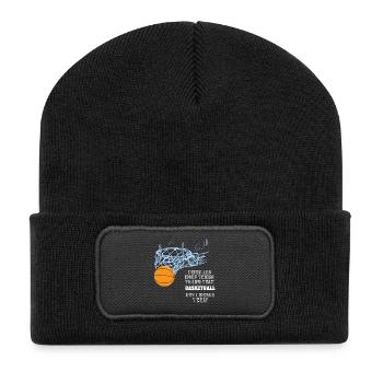 Basketball Sport Shirt - lustiger Spruch hobby - Recycelte Patch Beanie - Schwarz - Vorne