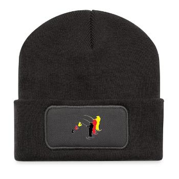Fishing, fishing - Recycled Patch Beanie - dark grey - Front