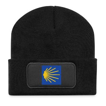 Panneau de coquillage - Beanie recyclé à patch - noir - Devant