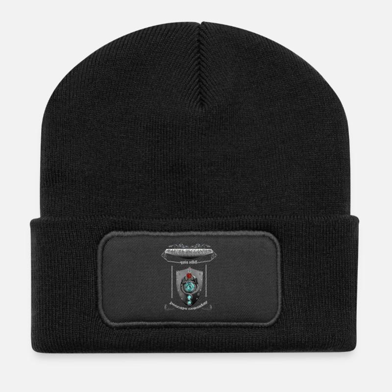 maxime peccantes - Beanie recyclé à patch - noir
