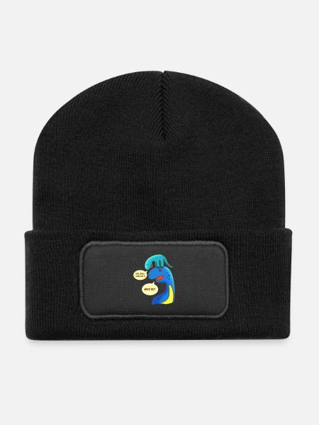 Papa athée Existe-t-il Dieu? Pas encore des dinosaures - Beanie recyclé à patch - noir