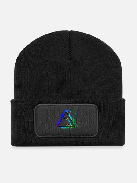 Eisvogel naturecontest Natur Nature Tier Icebird - Recycelte Patch Beanie - Schwarz