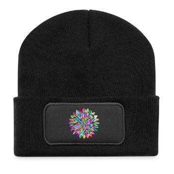 modèle circulaire - Beanie recyclé à patch - noir - Devant