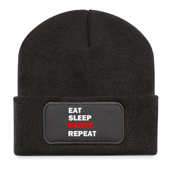 Eat Sleep Dance Repeat - Recycelte Patch Beanie - Dunkelgrau - Vorne