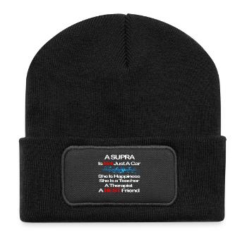 Supra T-shirt - Beanie recyclé à patch - noir - Devant