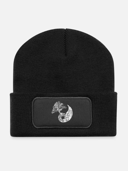 Bonsai Gardener Bonsai Tree Shirt Gift - Recycled Patch Beanie - black