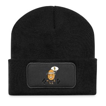 La pomme de terre fait du sport - Fitness - Beanie recyclé à patch - noir - Devant