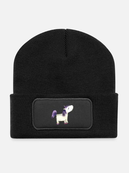 Licorne offensée - Beanie recyclé à patch - noir