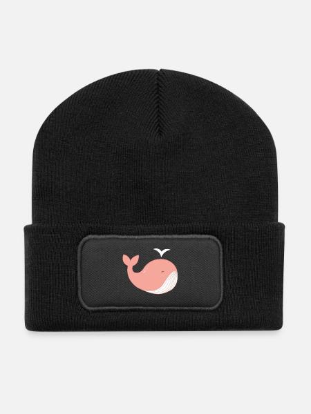 Baleine pas! - Beanie recyclé à patch - noir