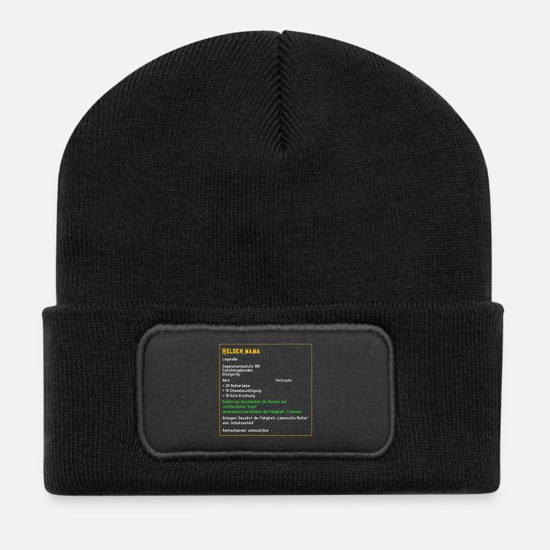 Legendäre Heldenmama Legendär Mama Mutter Mami - Recycelte Patch Beanie - Schwarz