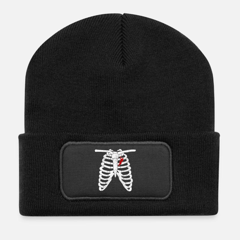 Handball Handballer Geschenk Geschenkidee - Recycelte Patch Beanie - Schwarz