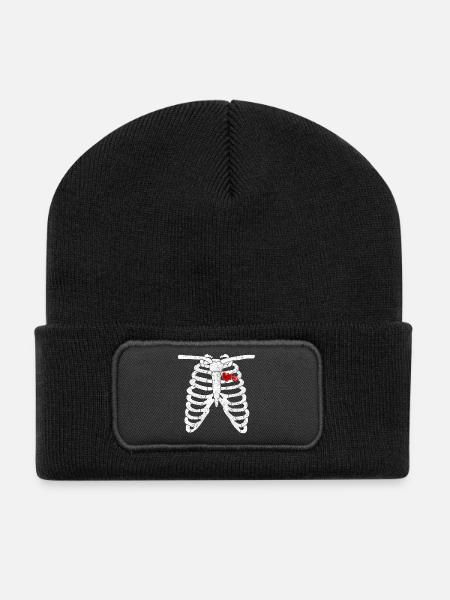motocross - Recycelte Patch Beanie - Schwarz