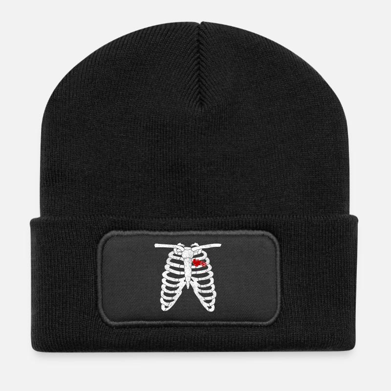 motocross - Recycelte Patch Beanie - Schwarz